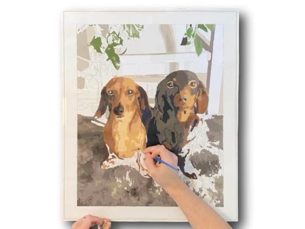 Having a personally created portrait of your pet is possible by paint by numbers