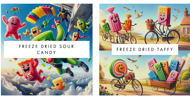 Crispy Colorful Delights: Freeze-Dried Skittles Extravaganza